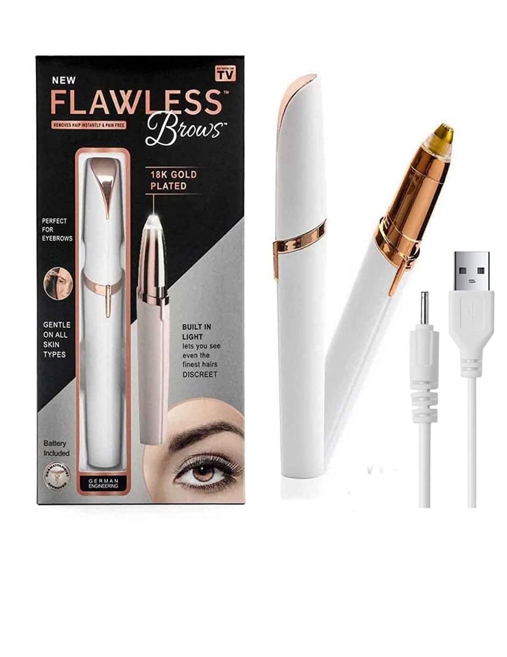 USB Rechargeable Eyebrow Hair Remover for Women | Painless Precision Trimmer