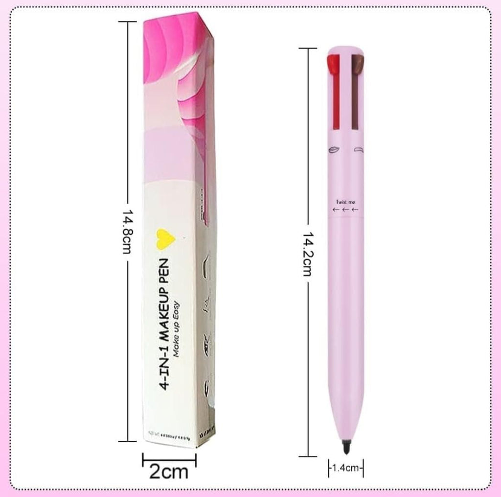 Katelia Beauty 4-in-1 Makeup Pen | Concealer, Eyeliner, Lip/Blush & Brightener (Light Shade)
