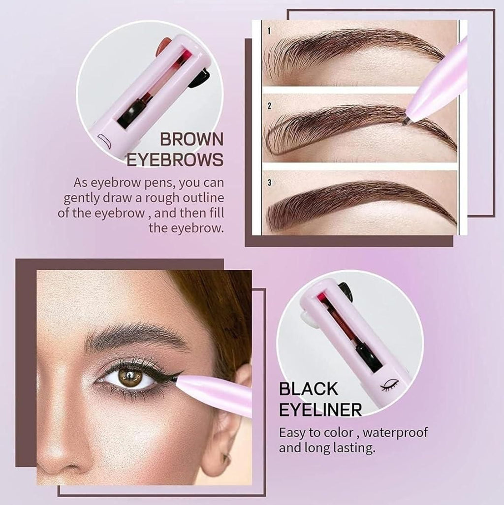 Katelia Beauty 4-in-1 Makeup Pen | Concealer, Eyeliner, Lip/Blush & Brightener (Light Shade)