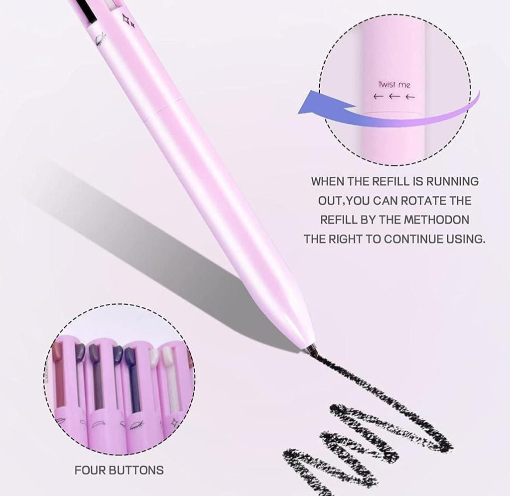 Katelia Beauty 4-in-1 Makeup Pen | Concealer, Eyeliner, Lip/Blush & Brightener (Light Shade)