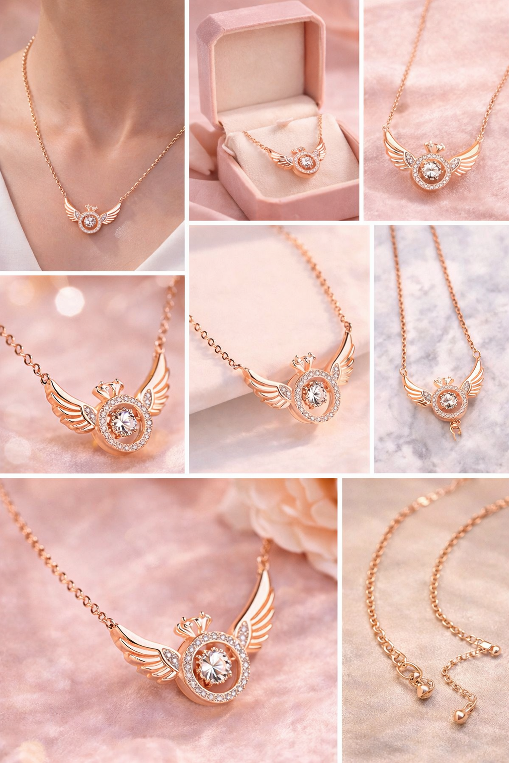 Elegant American Diamond Pendant With Chain