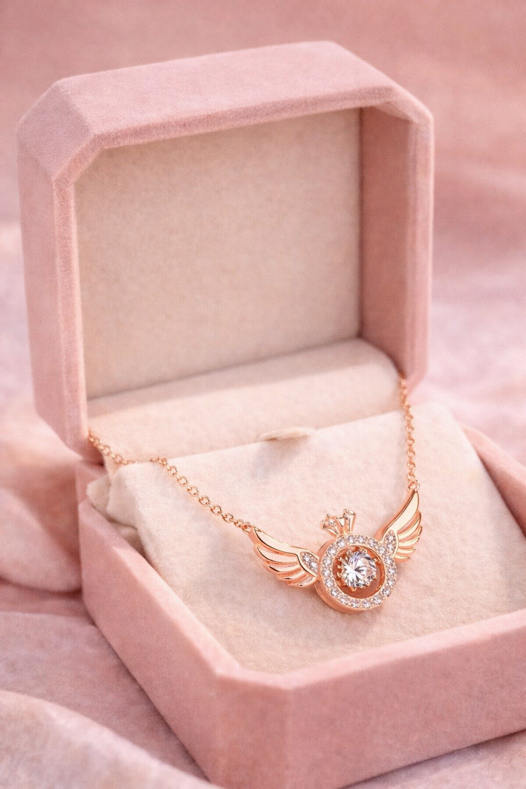 Elegant American Diamond Pendant With Chain