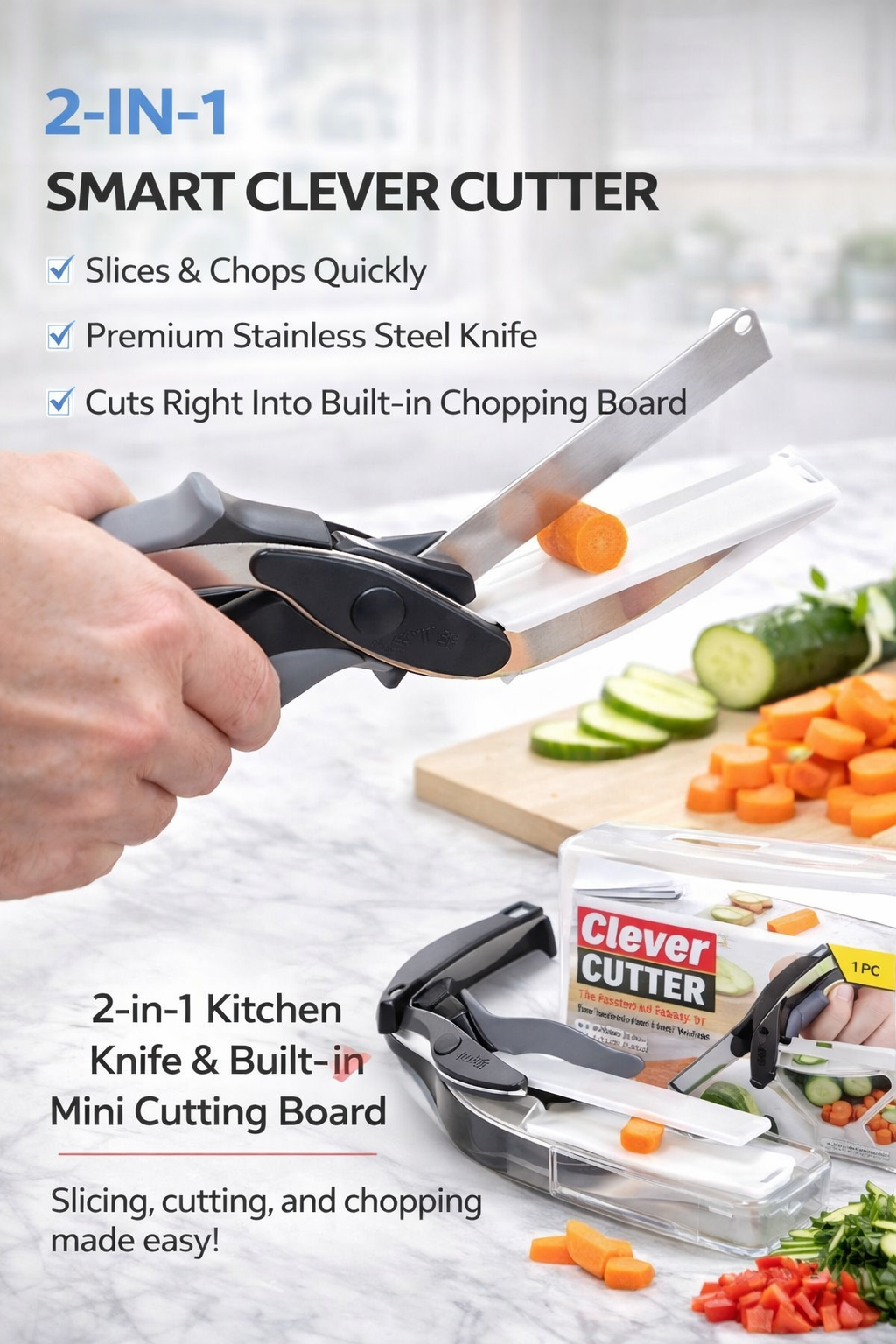 Cleaver Cutter - 2 in 1 Kitchen Knife / Cleaver Cutters